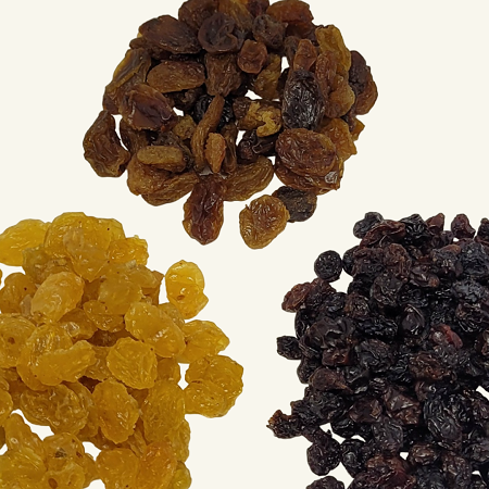 Trio raisins de Smyrne Corinthe et Golden